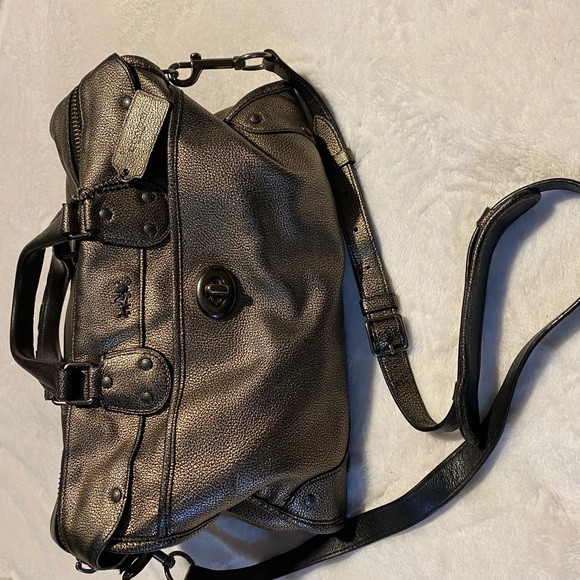 Coach Rhyder gold metallic leather satchel - Picture 14 of 16